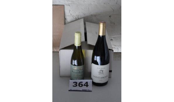 6 flessen à 75cl wijn Saint-Amour, 2020 plus 12 flessen à 37,5cl Bouchie-Chatellier, Pouilly-Fumé, 2017